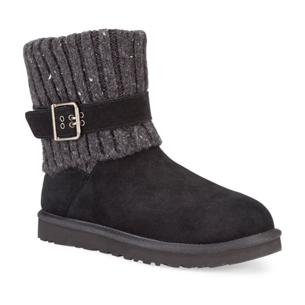 Cambridge Metallic Gray Fold-Over Ugg Australia Boots